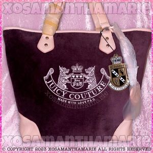 Juicy Couture Velour XL Logo Tote Bag
